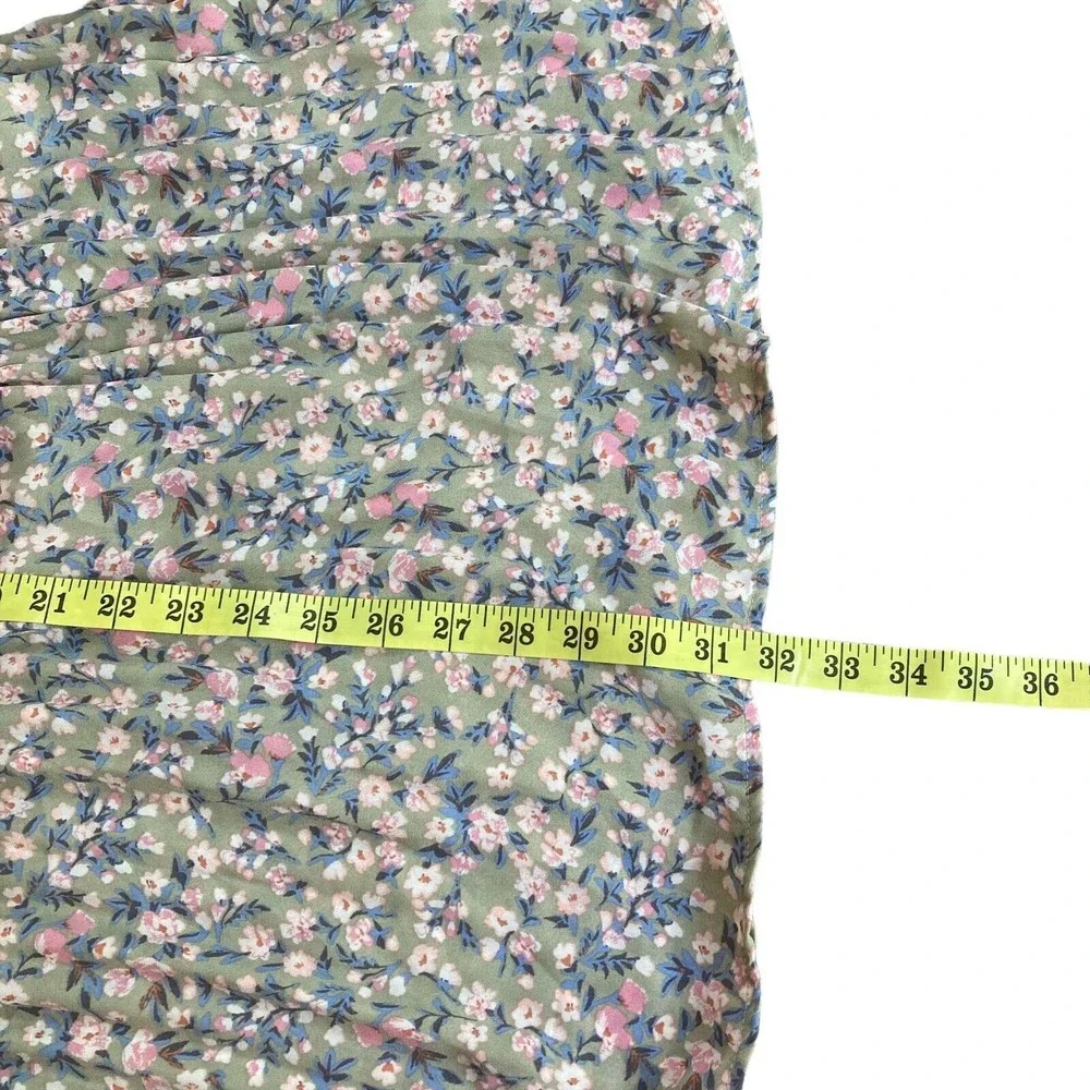 Status by Chenault Women’s XL Pleated Midi Skirt Floral Chiffon NWT